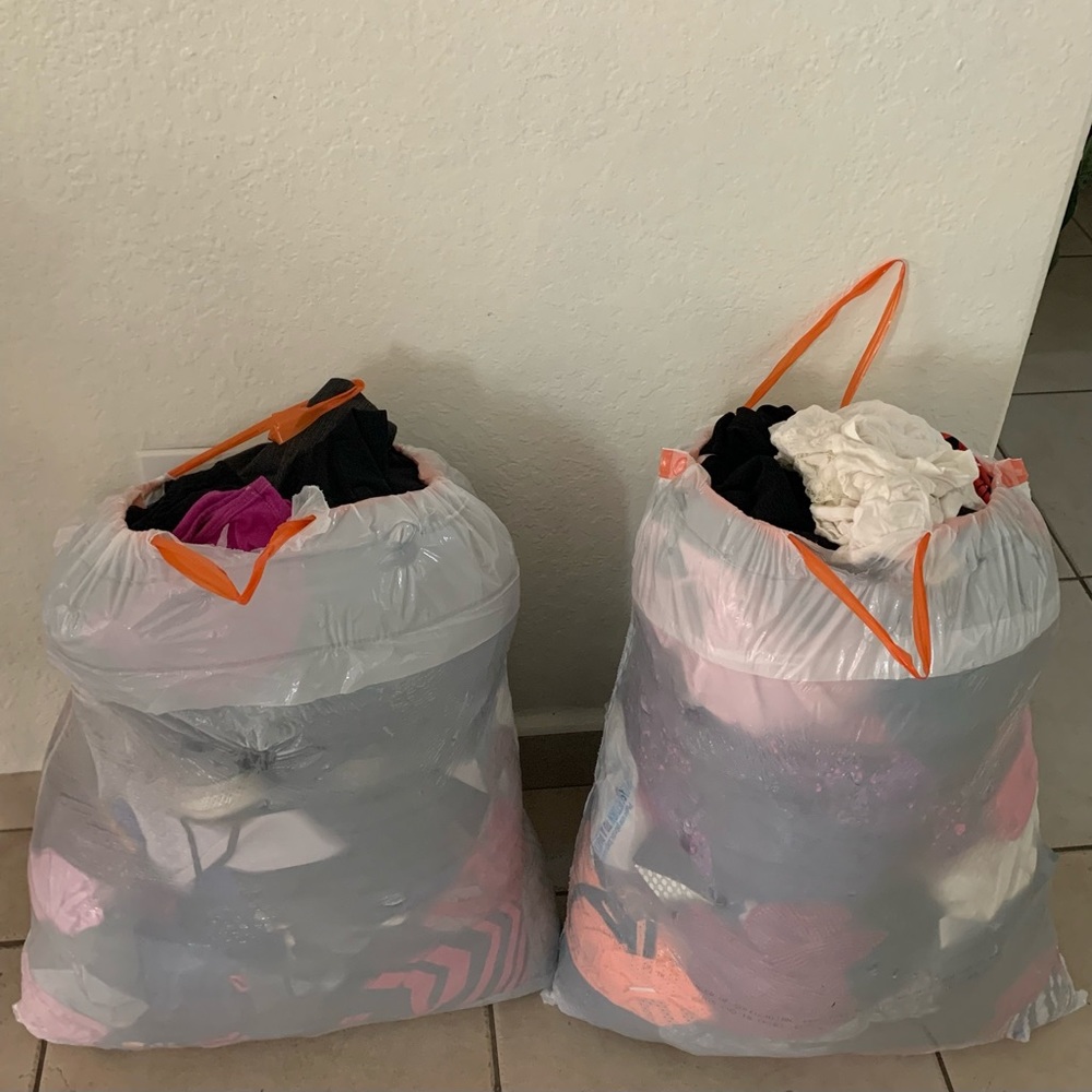 selling two full large bags of clothes and shoes!!